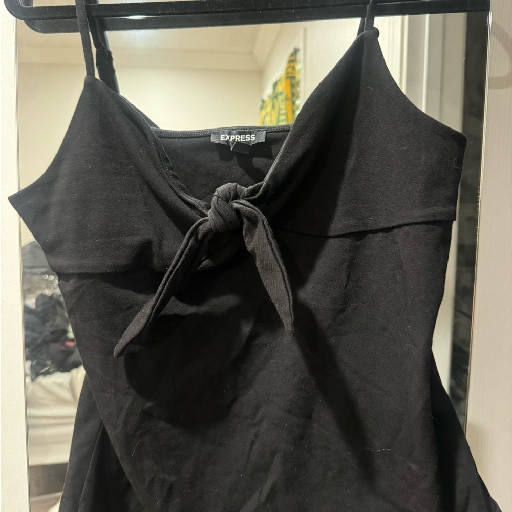 Express Black Tie-Front Camisole